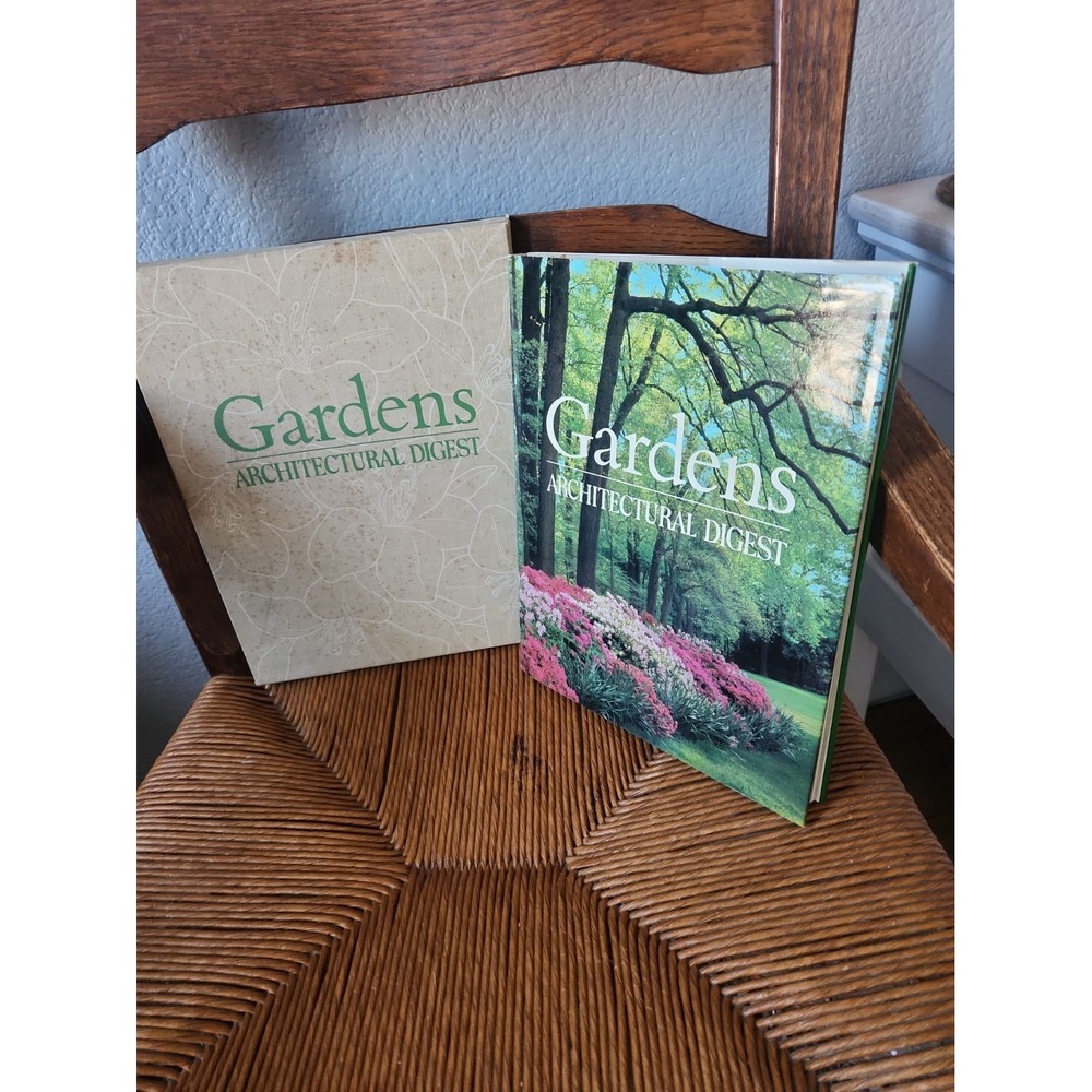 Vtg 1983 GARDENS Architectural Digest HC w slipcase Knapp Press USA printing